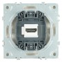 Розетка HDMI 2.0 Type A (механизм), STEKKER, серия Эмили, RST00-5118-08, кашемир, soft touch