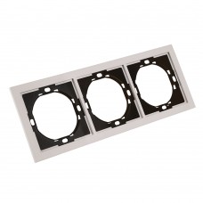 Рамка 3-местная, STEKKER, серия Мия, PFR00-3003-08, пудровый жемчуг