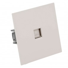 Розетка компьютерная 1-местная RJ-45 (механизм), STEKKER, серия Мия, RST00-3117-08, пудровый жемчуг