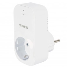 Реле напряжения для розетки STEKKER VP-100W-3M, 230В, 16A,белый