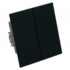 Переключатель 2-клавишный (механизм), STEKKER, 250В, 10А, серия Мия, RSW10-3107-05, черный бархат