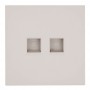 Розетка компьютерная 2-местная RJ-45 (механизм), STEKKER, серия Мия, RST00-3111-08, пудровый жемчуг