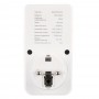 Реле напряжения для розетки регулируемое STEKKER VPR-200W, 230В,16A,белый
