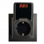 Реле напряжения для розетки регулируемое STEKKER VPR-200B, 230В,16A,черный