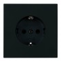 Розетка 1-местная с защитной шторкой с/з (механизм), STEKKER, 250В, 16А, серия Мия, RST16-3110-05, черный бархат