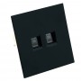 Розетка компьютерная 2-местная RJ-45 (механизм), STEKKER, серия Мия, RST00-3111-05, черный бархат