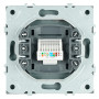 Розетка компьютерная 1-местная RJ-45 (механизм), STEKKER, серия Эмили, RST00-5117-09, антрацит, soft touch