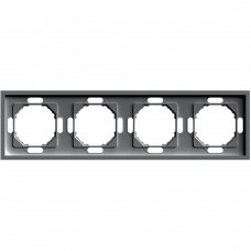 Рамка STEKKER, PFR00-5004-09 4-местная, серия Эмили, антрацит, soft touch