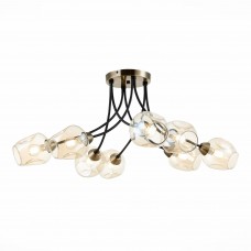 SLE205302-08 Светильник потолочный Бронза, Черный/Янтарный E14 8*40W