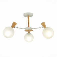 SLE220702-03 Люстра потолочная Белый, Светлое дерево/Белый E14 3*40W