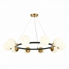 SLE220403-10 Люстра подвесная Черный, Латунь/Белый E27 10*60W