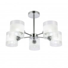 SLE102802-05 Люстра потолочная Хром/Прозрачный, Белый E14 5*40W