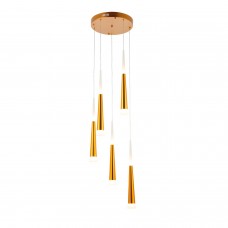 SLE200103-05 Светильник подвесной Золотистый/Золотистый, Белый LED 5*7W 3000K