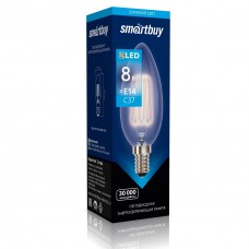 Филаментная светодиодная лампа Свеча С37 8W 4000K E14 Smartbuy
