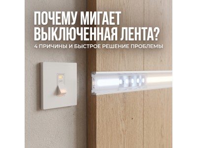 Почему мигает или светится светодиодная лента при выключенном свете: причины и как исправить